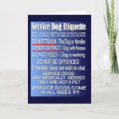 Carte Étiquette de chien de service (Devant)