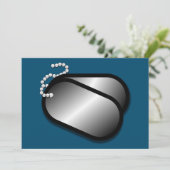 Carte étiquette de chien militaire (Debout devant)