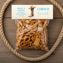 Étiquette de nourriture pour la fête prénatale de