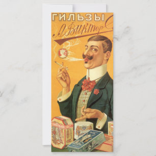 Carte Étiquette de produit vintage, tabac à cigarettes r