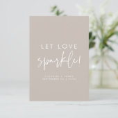 Carte Étiquette de Sparkler de Mariage Taupe Étincelle d (Debout devant)