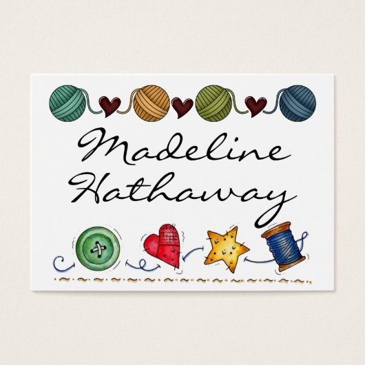 Carte / Étiquette d'Enclosure de Couture / Tricot  (Devant)