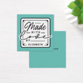 Carte Étiquette Fabriqué avec amour (Bureau)