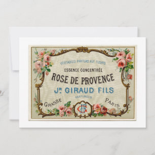 Carte Étiquette français vintage