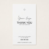 Carte Étiquette Hang du logo d'entreprise (Devant)