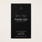 Carte Étiquette Hang du logo d'entreprise (Devant)