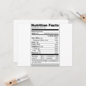 Carte Étiquette nutritionnelle drôle et douce pour maria (Devant/Arrière en situation)