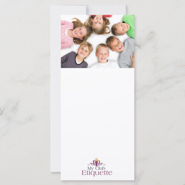 Carte Etiquette pour enfants (Devant)