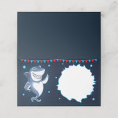 Carte étiquette pour la fête du requin Cartes de p (Extérieur déplié)