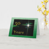 Carte Étoile brillante du 30e anniversaire de l'employé (Fleur jaune)