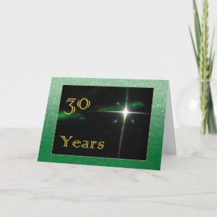 Carte Étoile brillante du 30e anniversaire de l'employé