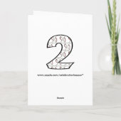 Carte étoile de baseball bleu 2e anniversaire (Dos)