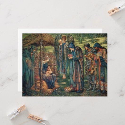 Carte Étoile de Bethléem (par Edward Burne-Jones) (Devant/Arrière en situation)