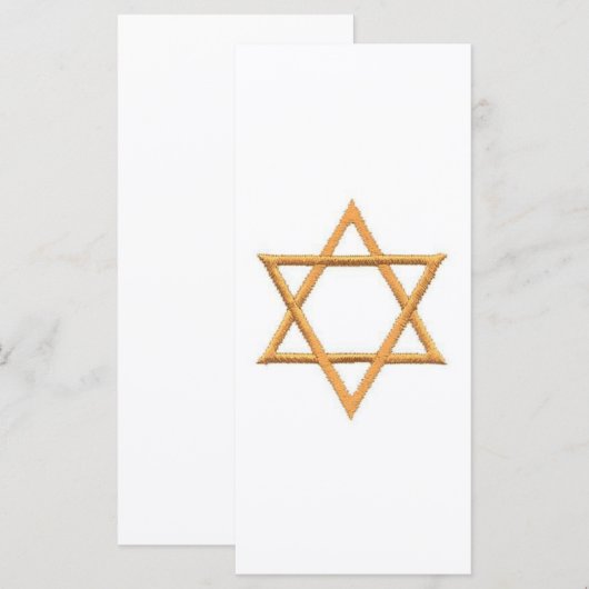 Carte Étoile de David (Devant / Derrière)