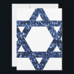 Carte étoile de david<br><div class="desc">"star of david",  passover,  purim, "rosh hoshanah",  juif, ,  hanoukka,  chanukkah, ,  hanukka,  chanukka,  hannukah,  channukah,  hannuka,  channuka,  parties scintillant channuka,  paillettes,  fêtes hébraïques,  "bleu marine" glittery scintillant blanc blanc minimaliste judaïsme</div>
