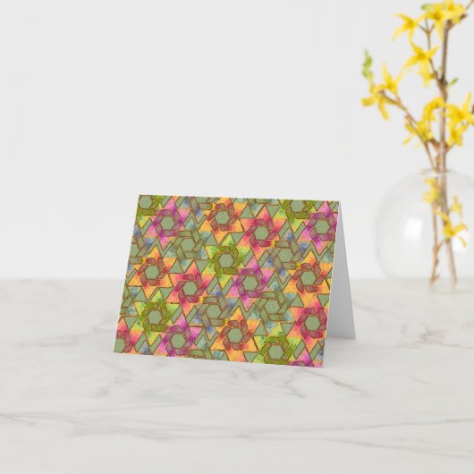 Carte Étoile de David Design Arrière - plan (Fleur jaune)