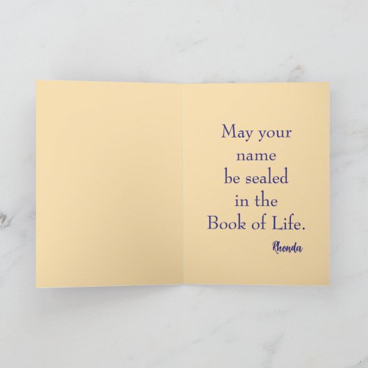 Carte Étoile de David Yom Kippour (Intérieur)