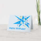 Carte Étoile de fête et points Abstrait Joyeux anniversa (Devant)