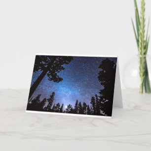 Carte Étoile de forêt regardant un plaisir d'astronomie