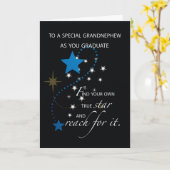 Carte Étoile de graduation de Grand-neveu (Fleur jaune)