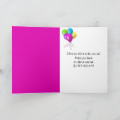 Carte étoile de mer avec tongs pour l'anniversaire (Intérieur)