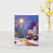 Carte Étoile de Noël brillant sur une couverture d'arbre (Fleur jaune)