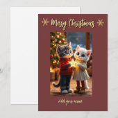 Carte étoile de Noël Tom & Luna (Devant / Derrière)