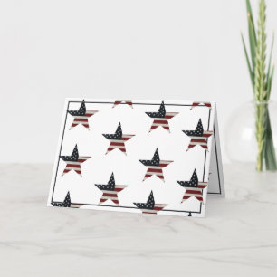 Carte Étoile du drapeau américain du jour de l'ancien co