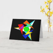 Carte Étoile géométrique multicolore (Fleur jaune)