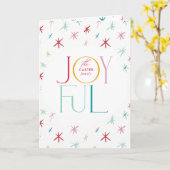 Carte Étoile moderne colorée fantaisiste JOYEUSE personn (Fleur jaune)