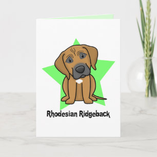 Carte Étoile Rhodesian Ridgeback de Kawaii