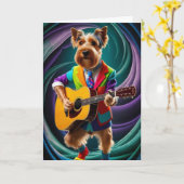 Carte Etoile rock écossaise Terrier (Fleur jaune)