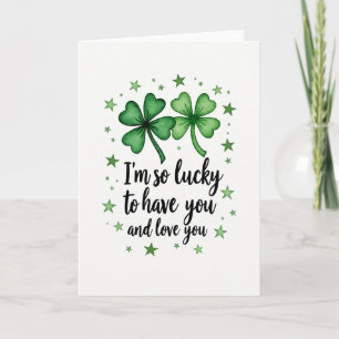 Carte étoile Shamrock Amour Chanceux