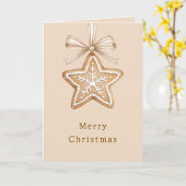 Carte Étoiles Arcs Crème Noël (Fleur jaune)