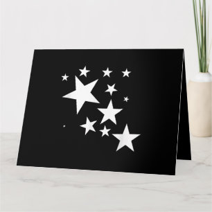 Carte Étoiles Blanches Star-Motif-Design Costume cadeau