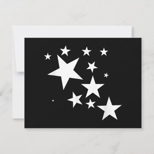 Carte Étoiles Blanches Star-Motif-Design Costume cadeau (Devant)