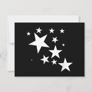 Carte Étoiles Blanches Star-Motif-Design Costume cadeau