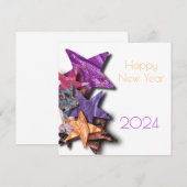 Carte Étoiles brillantes multicolores avec des ombres -  (Devant / Derrière)