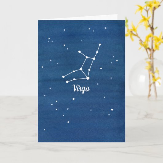 Carte Étoiles de constellation de Vierge de joyeux (Fleur jaune)