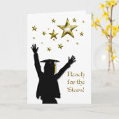 Carte Étoiles de filles diplômées (Fleur jaune)