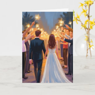 Carte Étoiles de mariage Mariage Célébration Peinte