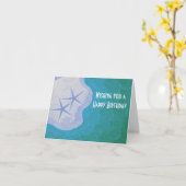 Carte Étoiles de mer dans le sable (Fleur jaune)