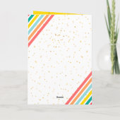 Carte Étoiles d'or moderne Boules de Noël Jaunes Une pho (Dos)