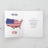 Carte Étoiles et rayures 4 juillet Jour de l'Indépendanc (Intérieur)