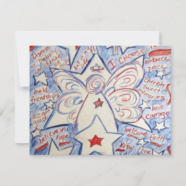 Carte Étoiles et rayures Angel (Devant)