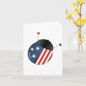 Carte Étoiles et rayures Ladybug (Fleur jaune)