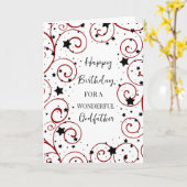 Carte Étoiles et torrents Godfather Anniversaire (Fleur jaune)