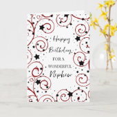 Carte Étoiles et tourbillons Népalais Anniversaire (Fleur jaune)