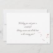 Carte Étoiles Joyeuses Fêtes Bébé Photo (Dos)