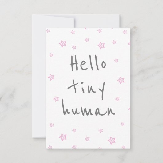 Carte étoiles mignon accueil bébé/naissance félicitation (Devant)